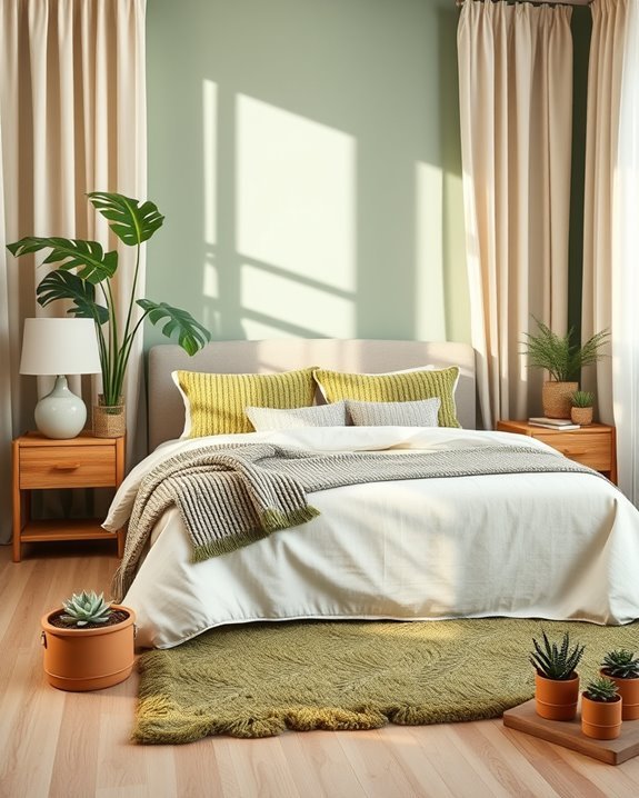 calming green earthy palette