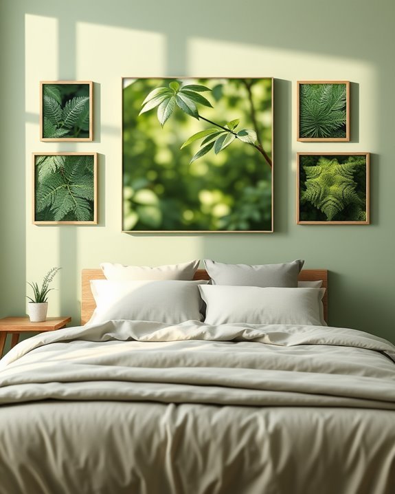 calming green nature imagery