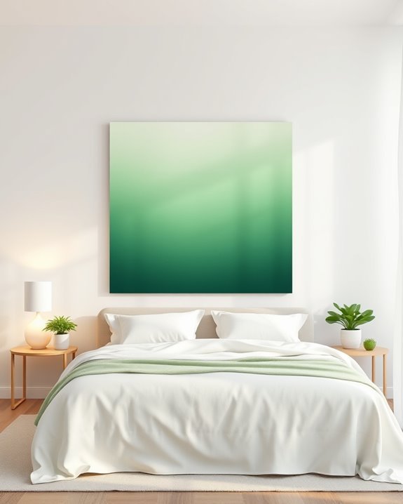 calming green ombre canvas