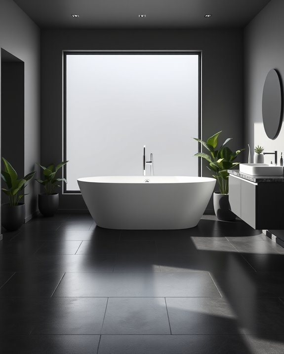 calming monochromatic bathroom design