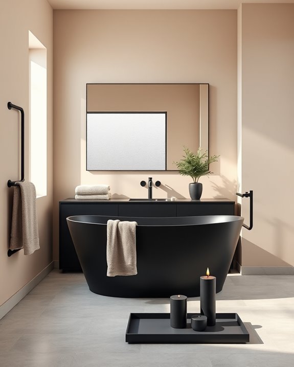 calming neutral bathroom aesthetics