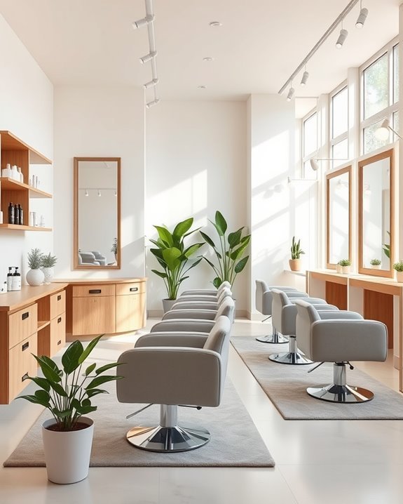 calming salon color scheme