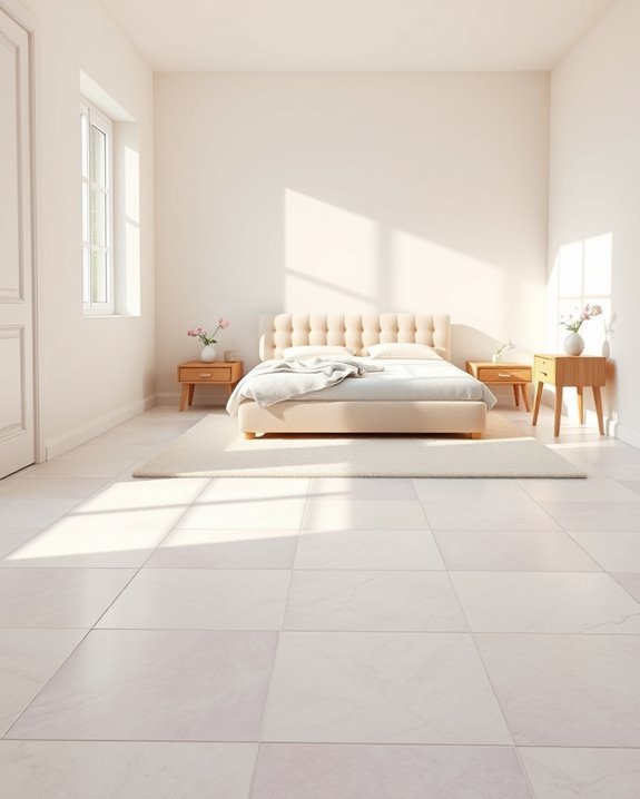 calming soft pastel bedroom