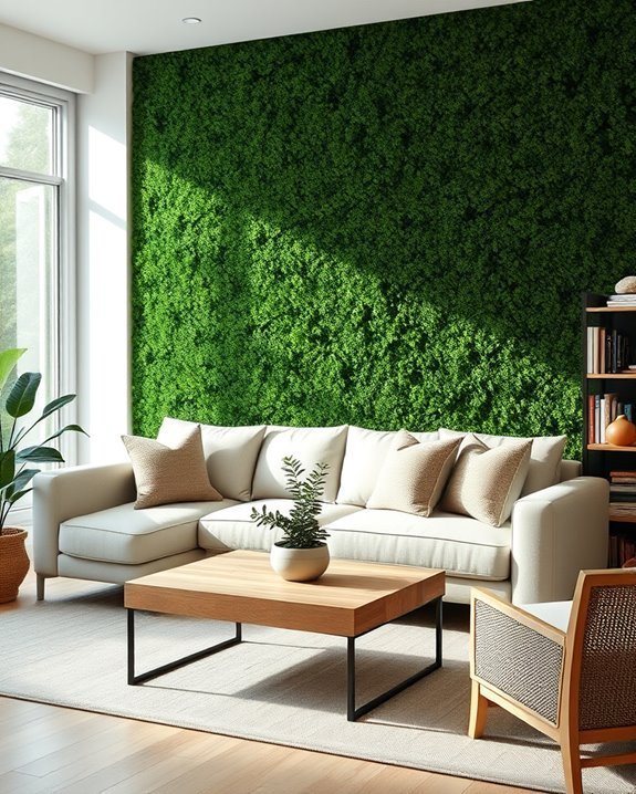 calming vibrant green decor