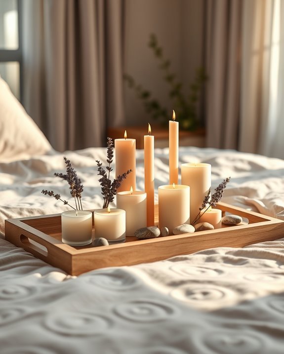 candle display decorative trays
