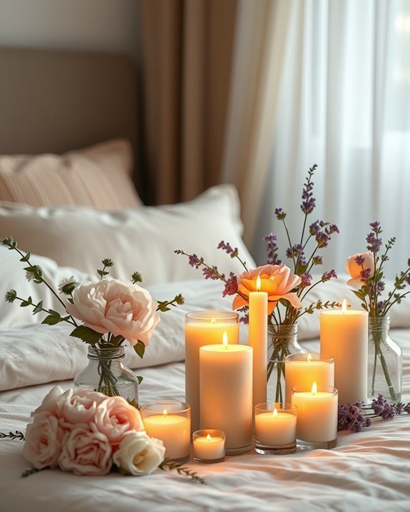 candle floral arrangements elegance