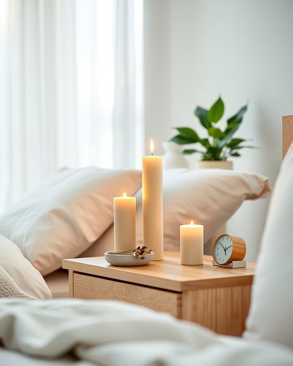 candlelit cozy bedroom decor