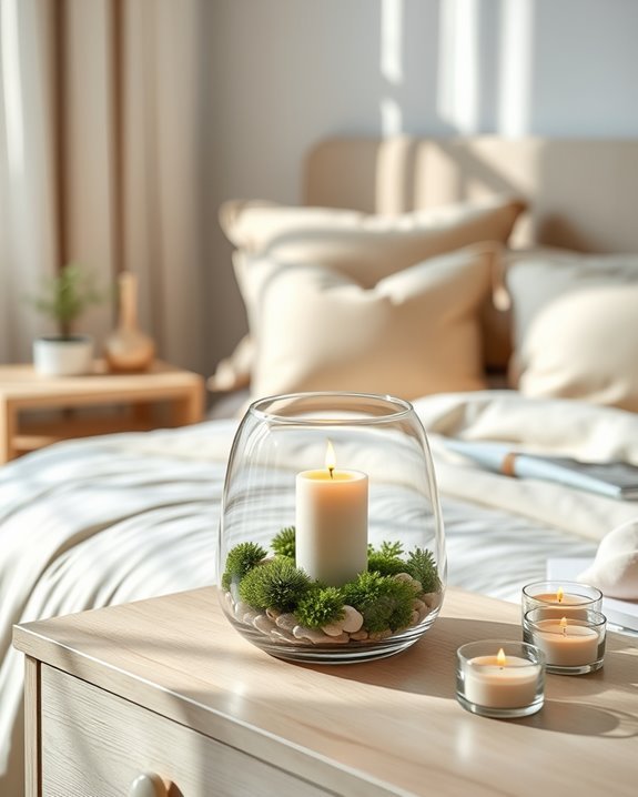 candles enhance terrarium ambiance