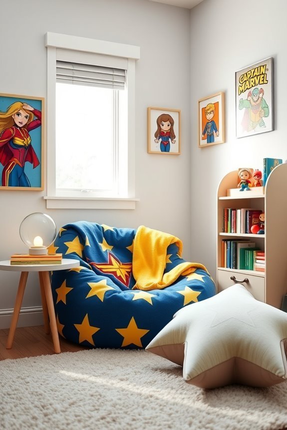 captain marvel reading nook