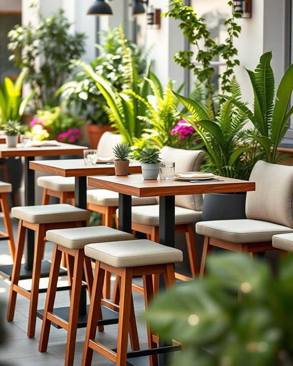 casual outdoor dining experience
