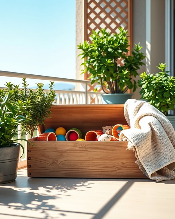 cat enrichment balcony boxes