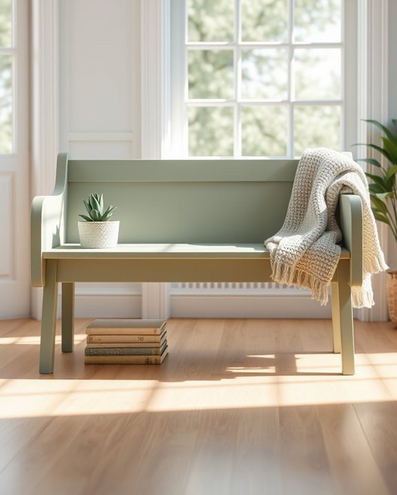 chalk paint bench transformation