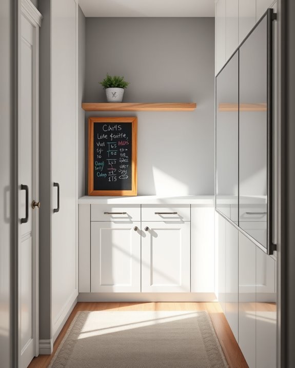 chalkboard for closet organization