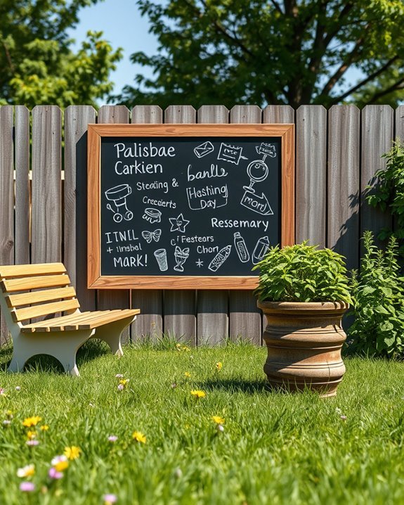 chalkboard for outdoor creativity