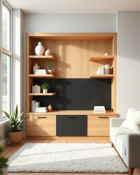 chalkboard shelves for organization