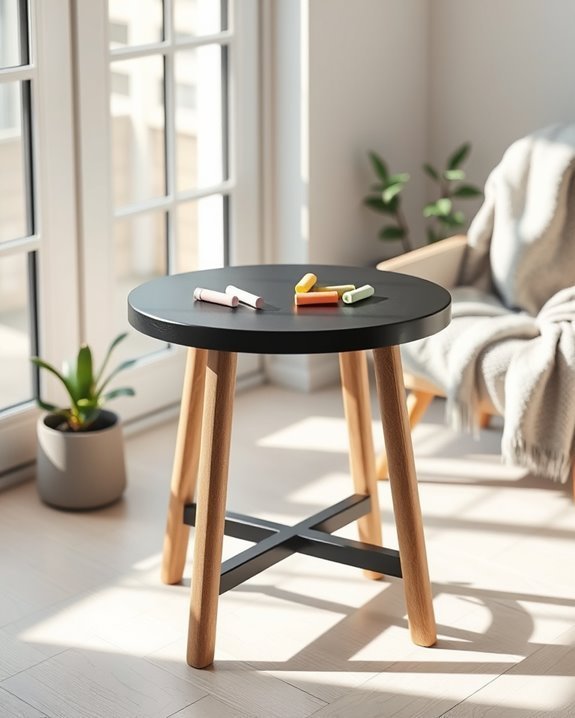chalkboard side table creativity