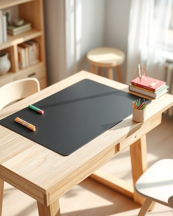 chalkboard study desk creativity
