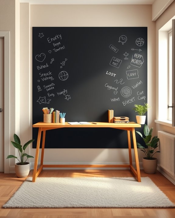 chalkboard wall for creativity