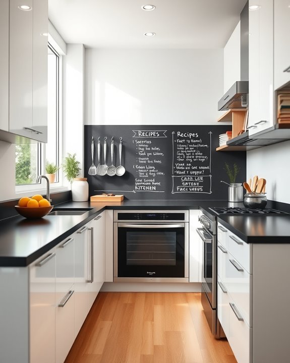 chalkboard wall for notes