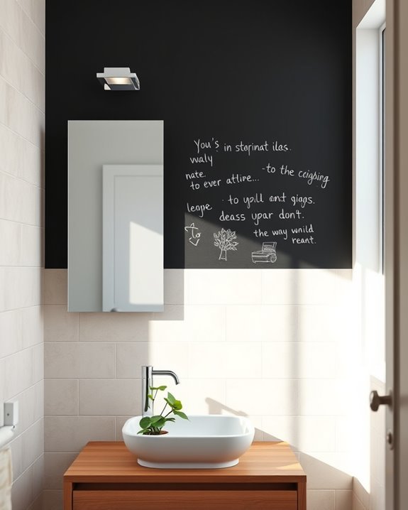 chalkboard wall for organization