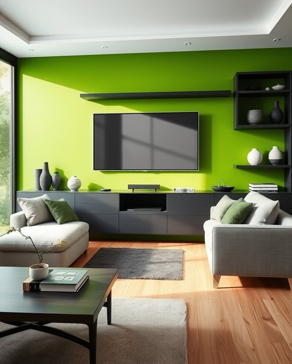charcoal and green harmony