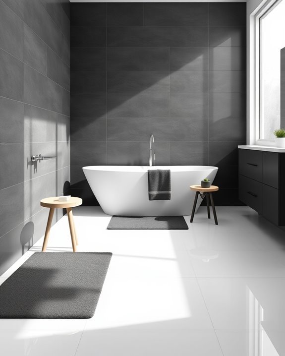 charcoal and white elegance