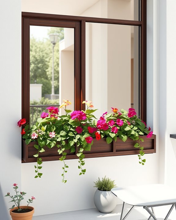 charming balcony window boxes