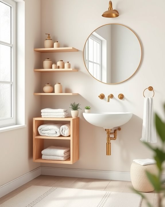 charming bathroom shelving ideas