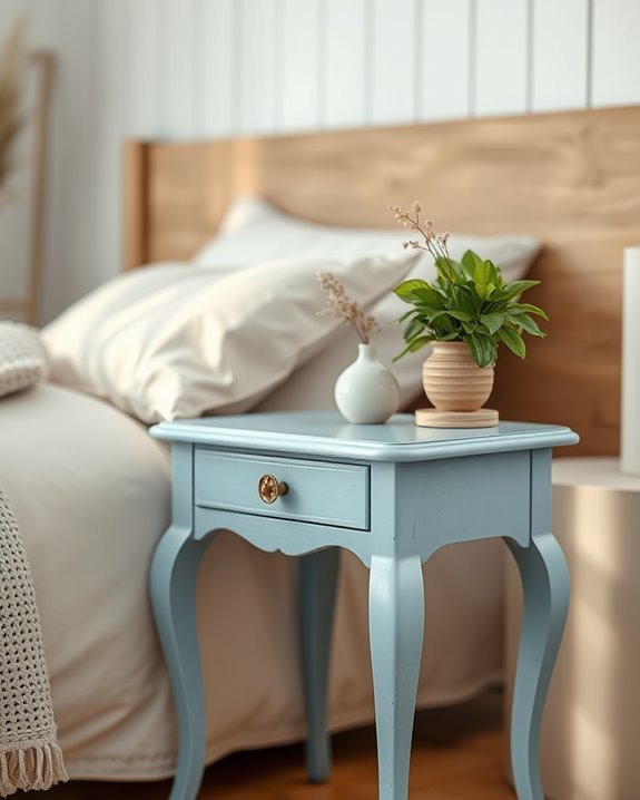 charming blue cottage table
