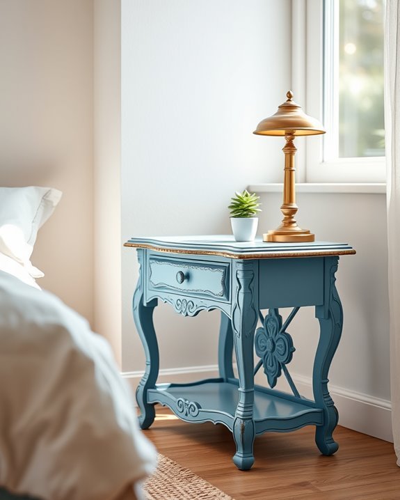 charming blue vintage table