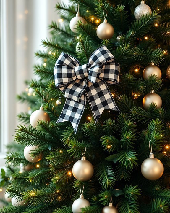 charming checkered big bow