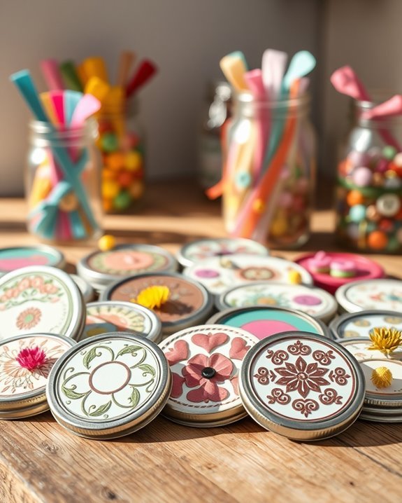 charming decorative mason jar lids