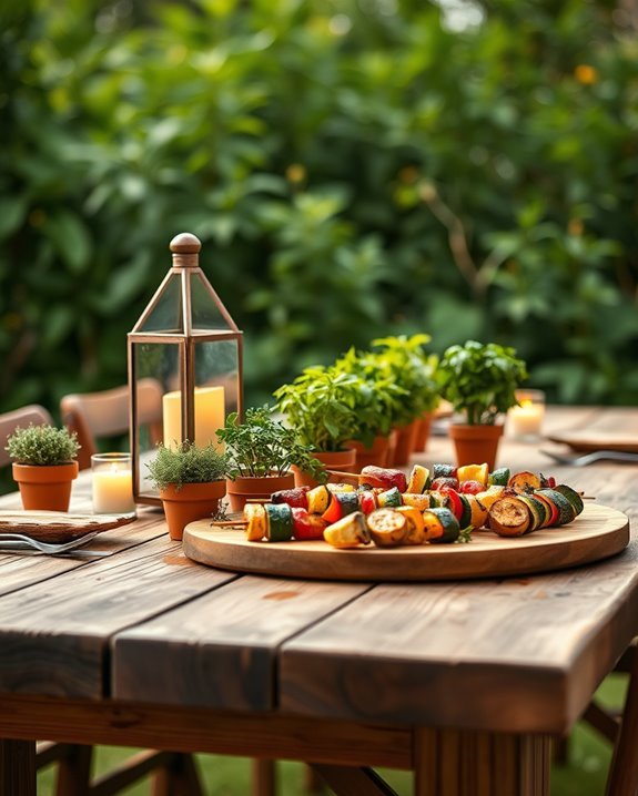 charming evening outdoor ambiance