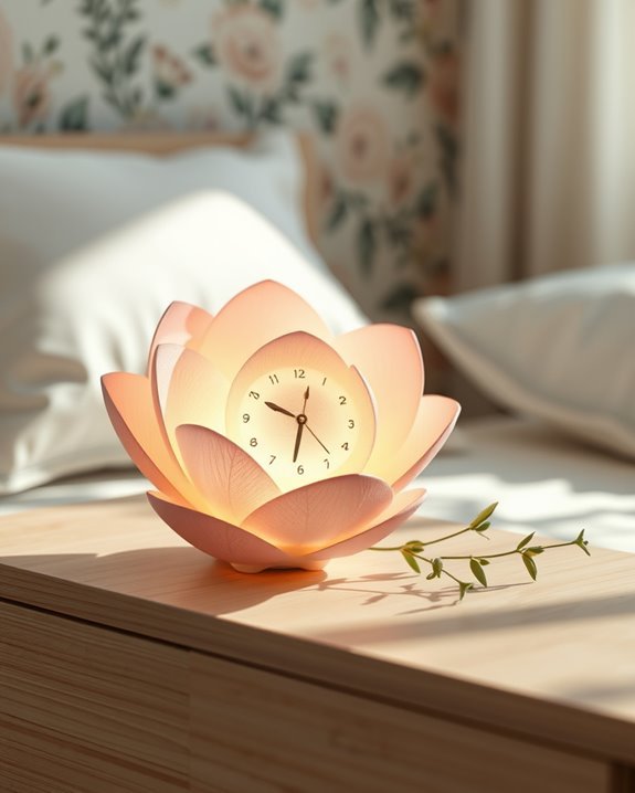 charming flower night clocks