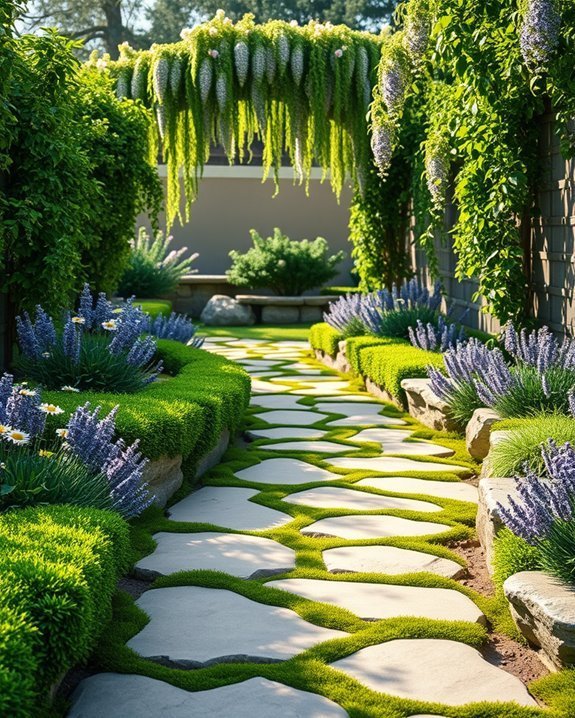 charming illuminated garden pathway