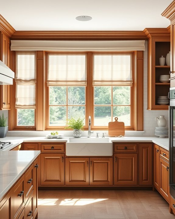 charming kitchen window treatments