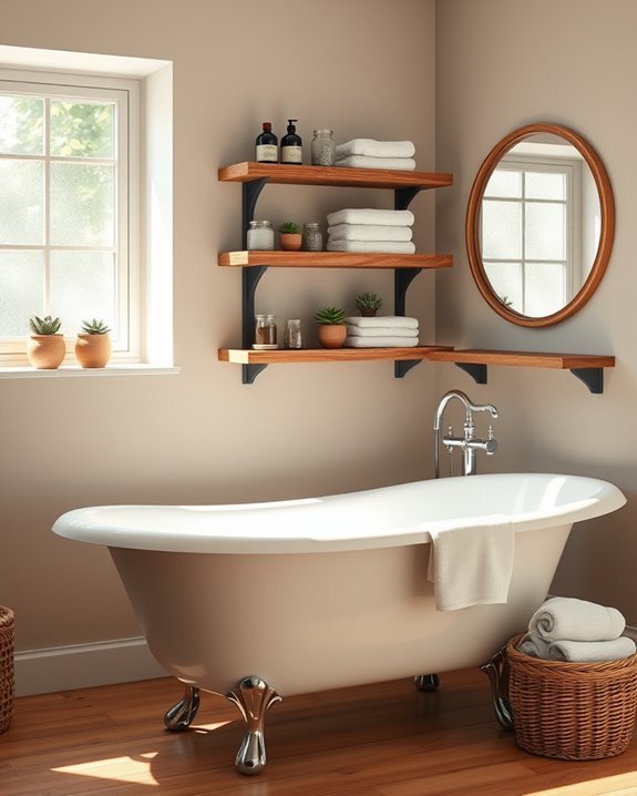 charming open shelving display