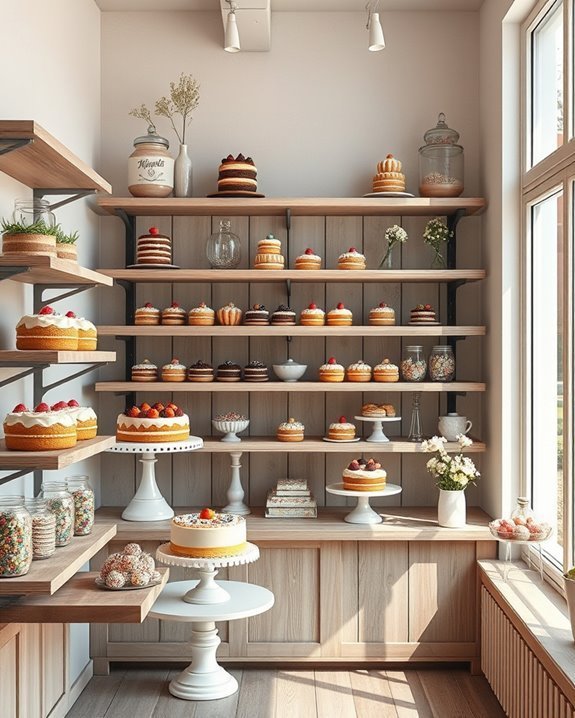 charming organized baked goods display