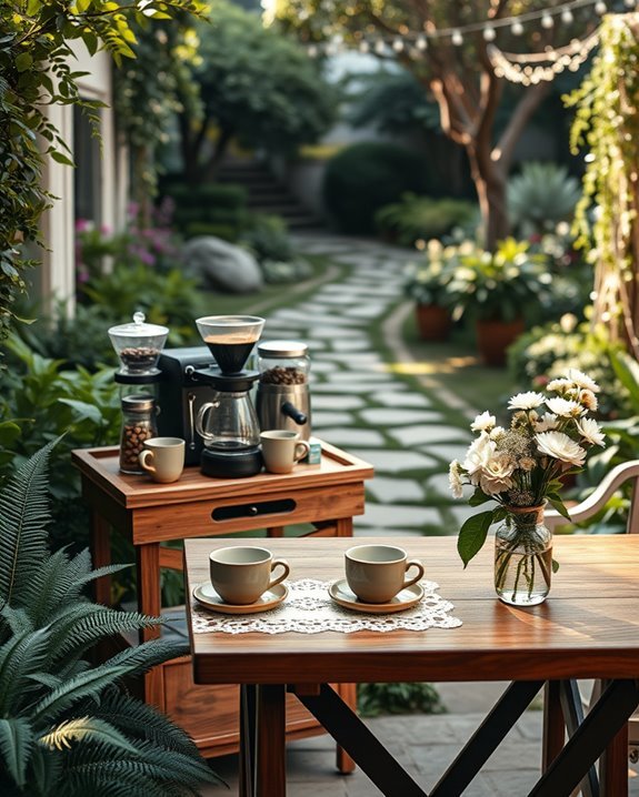 charming outdoor coffee experience