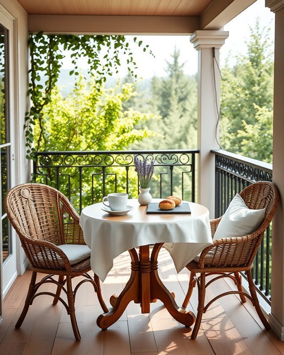 charming outdoor dining space