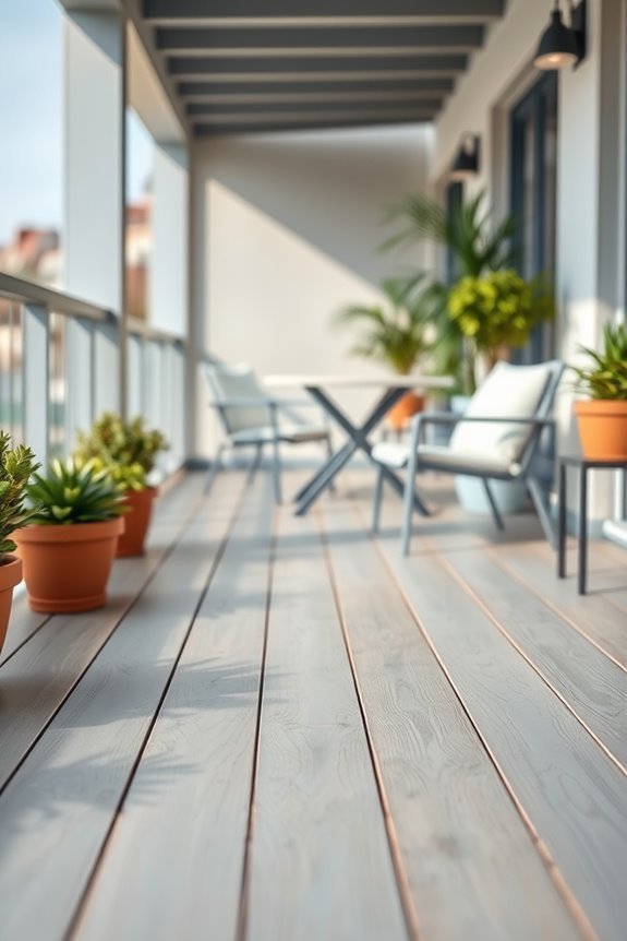 charming painted wood balcony