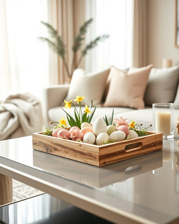 charming pastel easter trays