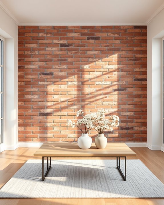 charming rustic brick accents