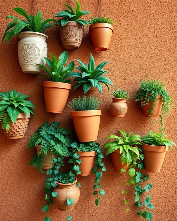 charming rustic clay displays