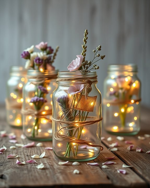 charming rustic mason jar lights