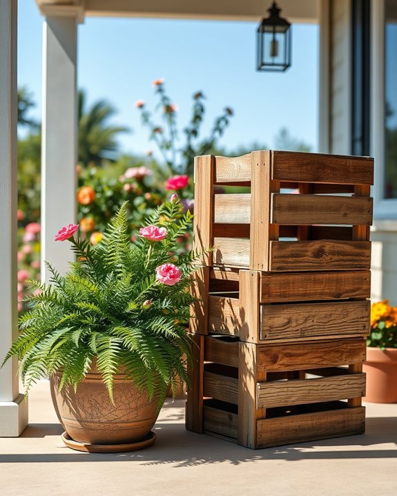 charming rustic wooden crates