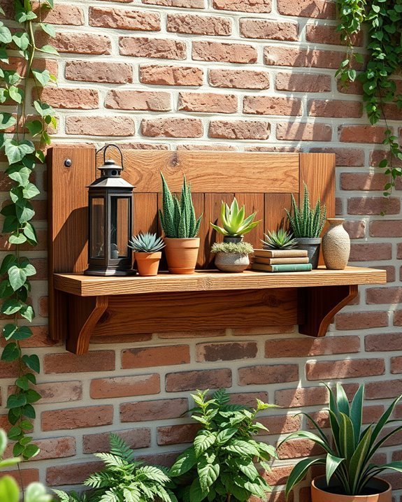 charming rustic wooden shelves