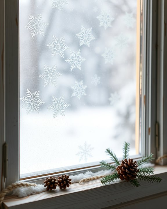 charming snowflake window decorations