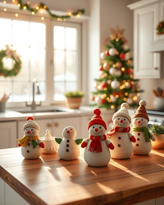 charming snowman kitchen decor