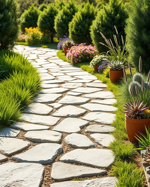 charming stone garden pathways